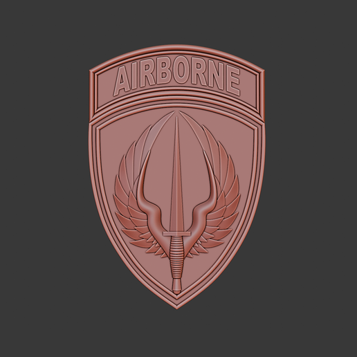 USASOAC US Army Special Operations Aviation Command 3d relief .stl file 3D model preview