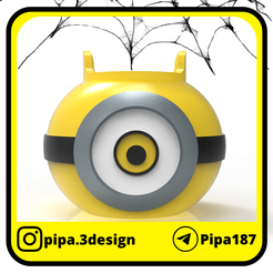 Caramelera-Minions.png Free STL file MINIONS HALLOWEEN CANDY BOX・3D printer design to download