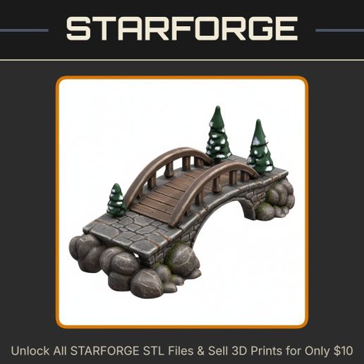 🌉 Holiday Decor Snowy Bridge with Festive Pines for Christmas Village ...