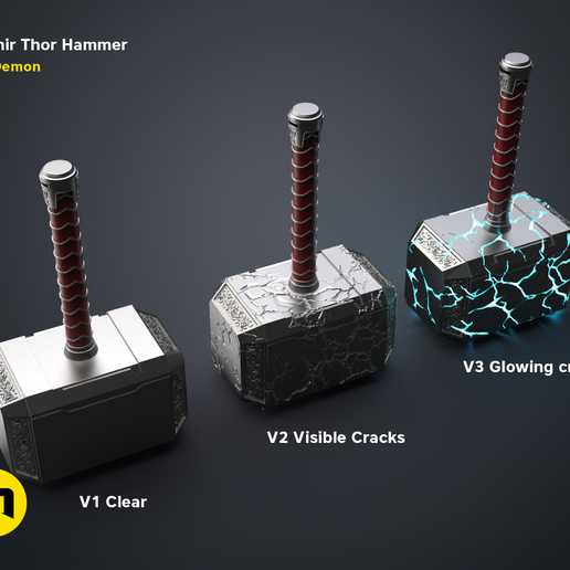 Thor_Mjolnir_Hammer_01.png Fichier 3D Marteau Mjolnir (Amour et Tonnerre)・Design imprimable en 3D à télécharger, 3D-mon