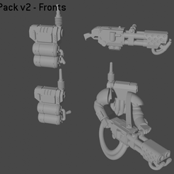 Render_EHFpack_v2_Fronts.png Archivo 3D Grimdark Stormtroopers - Flamígero pesado con mochila・Modelo de impresora 3D para descargar
