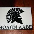 IMG_2040.JPG Free STL file Molon Labe - Come And Take It・3D print object to download