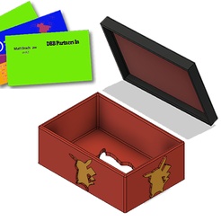 AAA.png Free STL file Guarda Tarjetas Con Tapa / Save Cards (Pikachu) / boîte・3D printer model to download