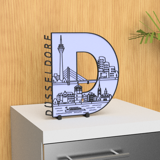 Düsseldorf Stadt Skyline in D