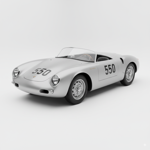 41.png Classic 1955 German Roadster – Detailed Vintage Sports Car 3D Print Model