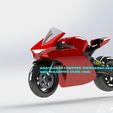 Panigale3Dprint01.JPG Ducati V4 SportBike Motorcycle miniature 3D print model