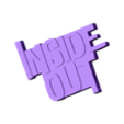 PurpleWhite - Inside Out.stl 3D MULTICOLOR LOGO/SIGN - Pixar Movie Titles Pack
