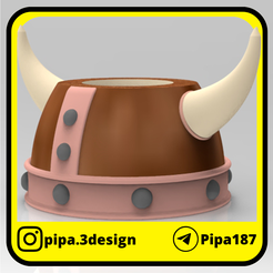mate-vikingo.png STL file Mate Viking helmet・3D printable model to download, UrielPipa
