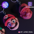 Mesa-de-trabajo-152.png 3MF super Mario bros keychains, no stand, Luigi head, Mario bros, koopa
