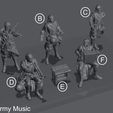 French Army Music WW1 French Army 59 STL - Files Pre-supported