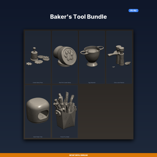 Baker's Tool Bundle - 6-Model STL Bundle
