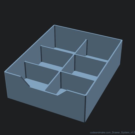 🪑 Fully Customizable Drawer System・Free STL File for ・Cults