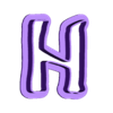 H_Ucase.stl moana alphabet font - cookie cutter alphabet letters - cookie cutter