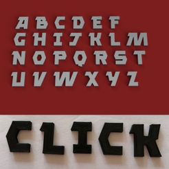 image.jpg Download 3D file CLICK uppercase 3D letters STL file • Model to 3D print, 3dlettersandmore