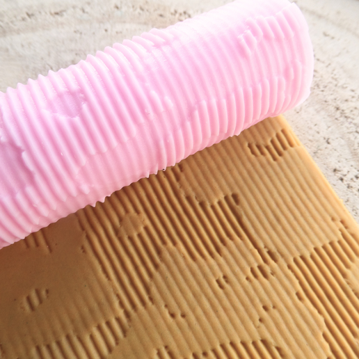 Damaged Cardboard Texture Roller for Clay