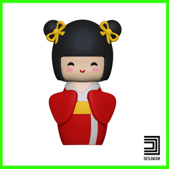 kokeshi-00.png 3D file Kokeshi doll - Japan Doll・3D printer model to download