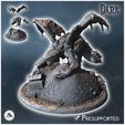 1-PREM.jpg Double-horned spiked dragon wrapped around a rocky peak with long tail (33) - Medieval Dark Chaos Animal Beast Undead Tabletop Terrain