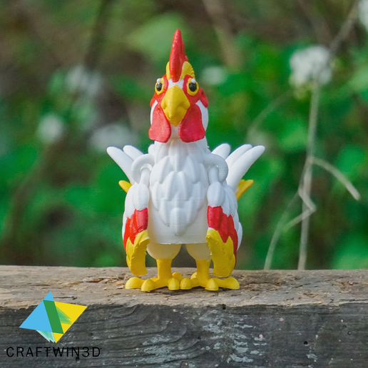 4.png Print in Place Tiny Rooster no supports