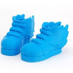 MAKIES_WingedBoots_Blue_display_large.jpg Free STL file Makies Winged Boots・3D printer model to download