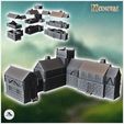 1-PREM.jpg Large medieval building with stone base and wooden corner (3) - Medieval Gothic Feudal Old Archaic Saga 28mm 15mm RPG