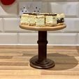 81428875-8C6D-417D-ADDF-5E2DDB61EBF3.jpeg Round Wooden Cake Stand and Dessert Pedestal Display Stand (3 Size of Plate)