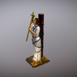 juanadearco5.png Joan of Arc at the stake statue for 3d print