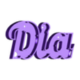 FOND DIA.STL Diane, luminous first name leds