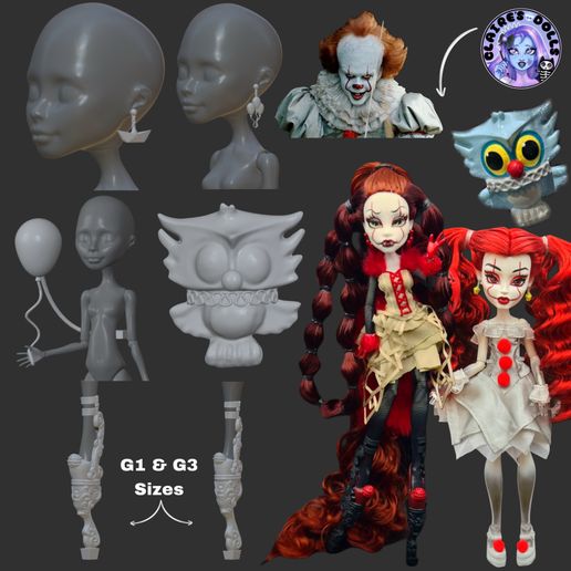 Monster High Pennywise Accessories Value Set 3D model