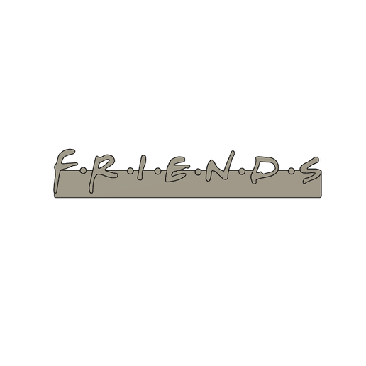 F.R.I.E.N.D.S Logo 3D Model 3D model