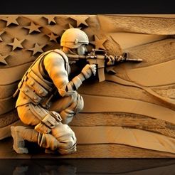 AMERICAN SOLDIER.jpg Free STL file AMERICAN SOLDIER・3D printing design to download