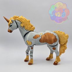 unicorn_01_wm2.jpg Unicorn - Flexi Articulated Magical Horse (print in place, no supports)
