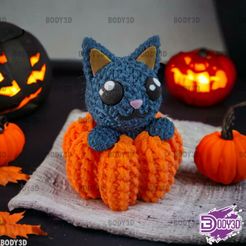 hfgdjgfhdjj-00;00;00;01.jpg Archivo 3D Gato y calabaza de ganchillo・Objeto para impresora 3D para descargar