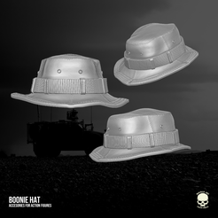 1.png STL file Boonie Hat 3D printable files for Action Figures・3D print design to download