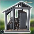 2.jpg Small wooden shack with crates containing rolled parchment scrolls and barrels, set on a wooden floor (54) - Medieval Gothic Feudal Old Archaic Saga 28mm 15mm RPG