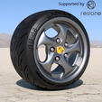 porshe-996-boxter-v12.png Porshe 996 Boxster rims with ADVAN tires for diecast and scale models