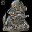 Funky-Lizard-Relief-3.jpg Funky Lizard Relief  STL File For 3D print model