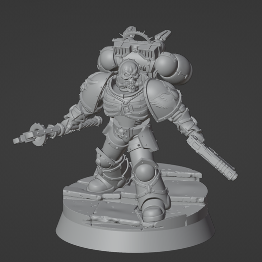 Bloodthirsty angelic priest on JumpPack 3D model