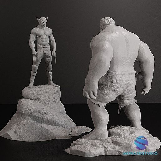 hkll.jpg Wolverine vs Hulk DIORAMA - sem cortes