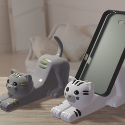 Render4.png Cat cell phone holder