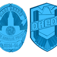 BMfront.png Blade Runner | Dredd Badge Refrigerator / Whiteboard Magnets