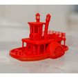 6be593469e4cede8ca483d9411b45787_preview_featured.jpg Descargar archivo STL gratis Antiguo bote a vapor de rueda de paletas con soporte de exhibición (visual benchy)・Modelo para la impresora 3D