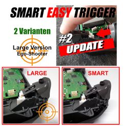 Large Version Ego-Shooter Archivo STL Inserción del mando de PS4 Smart Trigger Plug & Play・Diseño de impresora 3D para descargar, nevs-controller