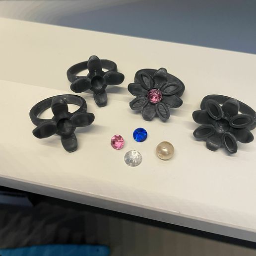 3D file Flower petal rings・3D printer design to download・Cults