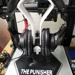 1.png Télécharger fichier STL gratuit Support pour casque d'écoute "The Punisher • Design imprimable en 3D, jfetronic