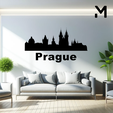 Prague.png Wall silhouette - City skyline Set