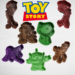 push-diseño.png STL file Toy Story Set + one free gift!・Model to download and 3D print, escuderolu