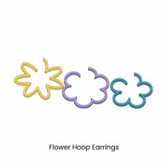 Flower-Hoop-Earrings.jpg Flower Hoop Earrings | Flower Jewellery | 80s Inspired Line Art