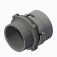 Heater-Coupling-Render.jpg Weather proof and scalable Universal  Duct Coupling with Quick Connect Hose Adapter for Diesel Heaters, Ducts and General Applications