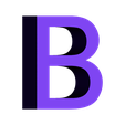 B.STL Arial font - all CAPS - A through Z