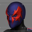 Spiderman_2099_Mask_STL_3d_print_model_03.jpg Spiderman 2099 Helmet - Marvel Cosplay Mask